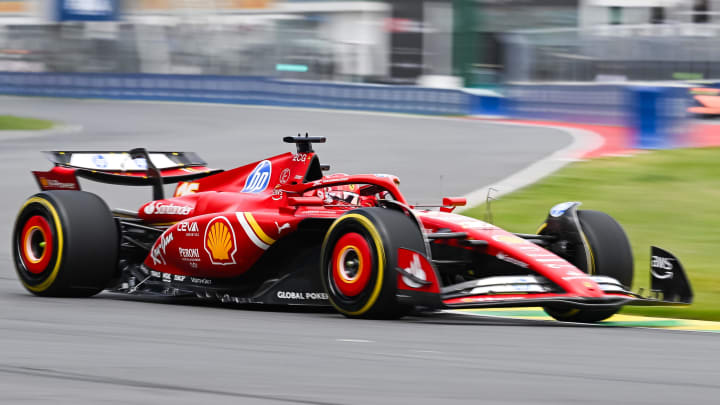 Jun 8, 2024; Montreal, Quebec, CAN; Ferrari driver Charles Leclerc (MCO) races during FP3 practice session of the Canadian Grand Prix at Circuit Gilles Villeneuve. Mandatory Credit: David Kirouac-USA TODAY Sports Jun 8, 2024; Montreal, Quebec, CAN; Ferrari driver Charles Leclerc (MCO) races during FP3 practice session of the Canadian Grand Prix at Circuit Gilles Villeneuve. Mandatory Credit: David Kirouac-USA TODAY Sports