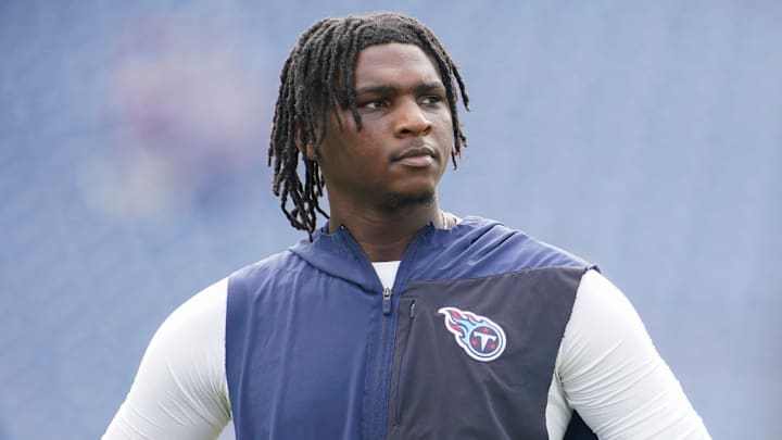 Tennessee Titans quarterback Cam Ward warms up before the game against the Indianapolis Colts. Tennessee Titans quarterback Cam Ward warms up before the game against the Indianapolis Colts.