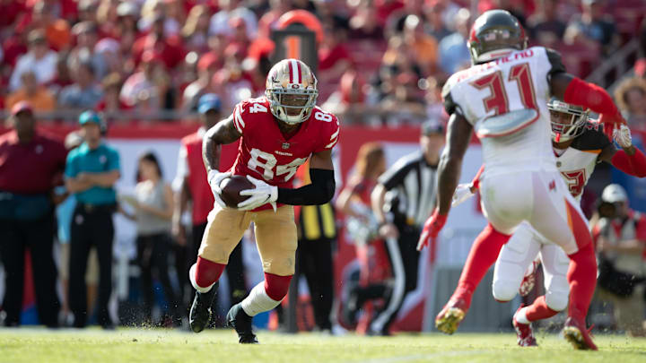 San Francisco 49ers wide receiver Kendrick Bourne (84)
