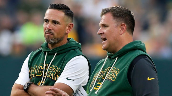 Green Bay Packers head coach Matt LaFleur and general manager Brian Gutekunst