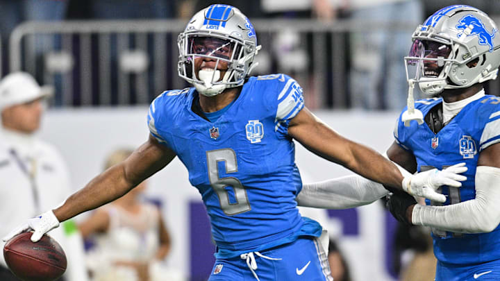 Detroit Lions safety Ifeatu Melifonwu (6). Detroit Lions safety Ifeatu Melifonwu (6).