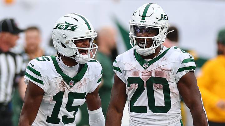 New York Jets running back Breece Hall and wide receiver Adonai Mitchell New York Jets running back Breece Hall and wide receiver Adonai Mitchell