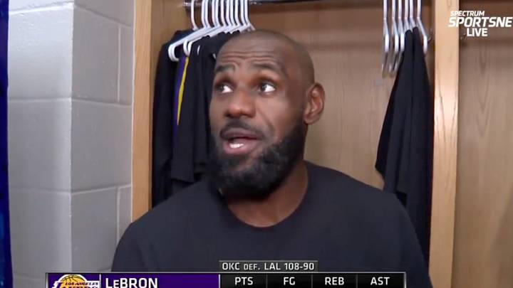 LeBron James and the Lakers lost Game 1 to the Thunder, 108-90.
