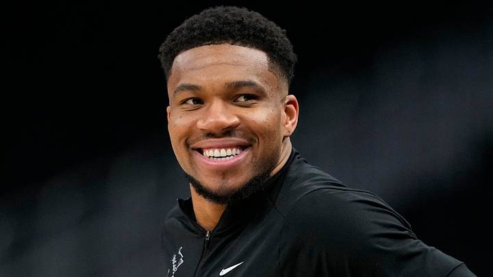 Apr 10, 2026; Milwaukee, Wisconsin, USA; Milwaukee Bucks forward Giannis Antetokounmpo looks on during warmups prior to the game against the Brooklyn Nets at Fiserv Forum. Mandatory Credit: Jeff Hanisch-Imagn Images Apr 10, 2026; Milwaukee, Wisconsin, USA; Milwaukee Bucks forward Giannis Antetokounmpo looks on during warmups prior to the game against the Brooklyn Nets at Fiserv Forum. Mandatory Credit: Jeff Hanisch-Imagn Images