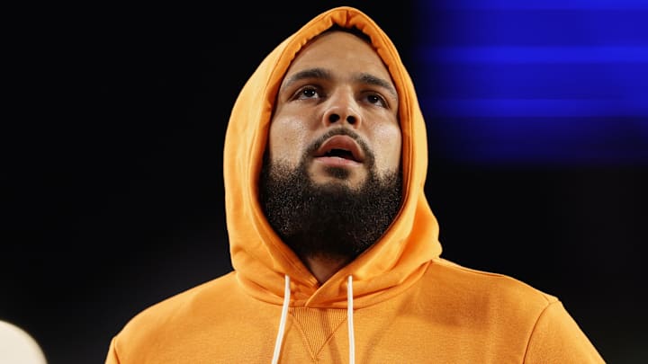 Tampa Bay Buccaneers wide receiver Mike Evans warms up before the game against the Atlanta Falcons. Tampa Bay Buccaneers wide receiver Mike Evans warms up before the game against the Atlanta Falcons.