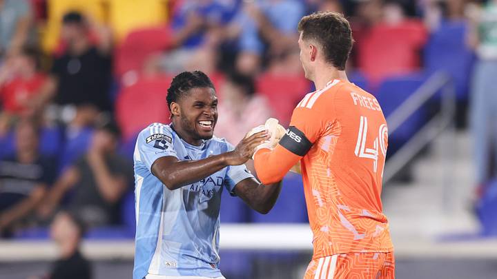 Tayvon Gray and Matt Freese of NYCFC