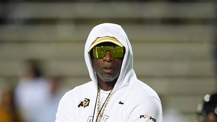 Sep 20, 2025; Boulder, Colorado, USA; Colorado Buffaloes head coach Deion Sanders before the game against the Wyoming Cowboys at Folsom Field. Mandatory Credit: Ron Chenoy-Imagn Images Sep 20, 2025; Boulder, Colorado, USA; Colorado Buffaloes head coach Deion Sanders before the game against the Wyoming Cowboys at Folsom Field. Mandatory Credit: Ron Chenoy-Imagn Images