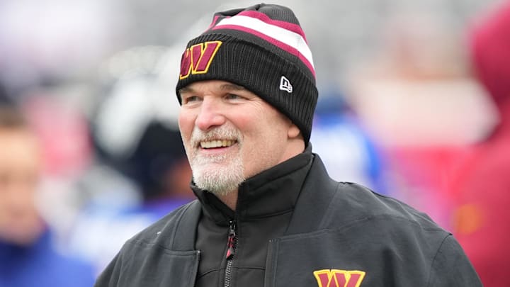 Washington Commanders head coach Dan Quinn Mandatory Credit: Robert Deutsch-Imagn Images