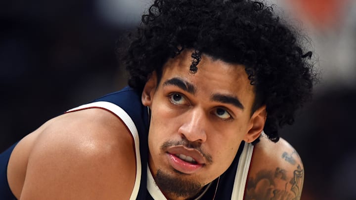 Feb 25, 2026; Denver, Colorado, USA; Denver Nuggets guard Julian Strawther (3) during the second half against the Boston Celtics at Ball Arena. Mandatory Credit: Christopher Hanewinckel-Imagn Images Feb 25, 2026; Denver, Colorado, USA; Denver Nuggets guard Julian Strawther (3) during the second half against the Boston Celtics at Ball Arena. Mandatory Credit: Christopher Hanewinckel-Imagn Images