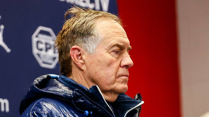 Nov 29, 2025; Raleigh, North Carolina, USA; North Carolina Tar Heels head coach Bill Belichick addresses the media after the second half of the game against NC State Wolfpack at Carter-Finley Stadium. Mandatory Credit: Jaylynn Nash-Imagn Images Nov 29, 2025; Raleigh, North Carolina, USA; North Carolina Tar Heels head coach Bill Belichick addresses the media after the second half of the game against NC State Wolfpack at Carter-Finley Stadium. Mandatory Credit: Jaylynn Nash-Imagn Images