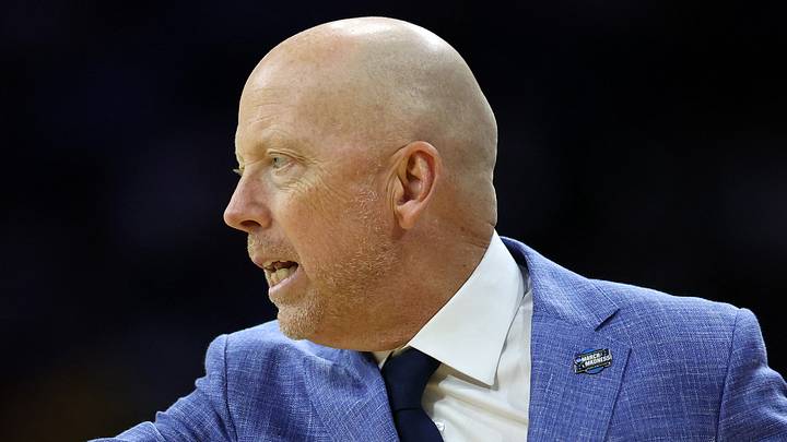 Mar 20, 2026; Philadelphia, PA, USA; UCLA Bruins head coach Mick Cronin reacts in the first half during a first round game of the men's 2026 NCAA Tournament at Xfinity Mobile Arena. Mandatory Credit: Bill Streicher-Imagn Images