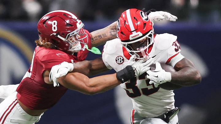 Georgia football RB Chauncey Bowens against Alabama. Georgia football RB Chauncey Bowens against Alabama.