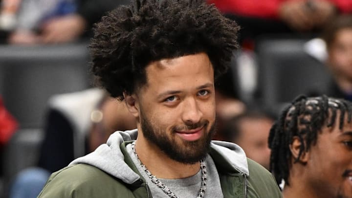 Mar 23, 2025; Detroit, Michigan, USA; Detroit Pistons players Tim Hardaway Jr. (left), Cade Cunningham (center) and Jaden Ivey (right) : Lon Horwedel-Imagn Images Mar 23, 2025; Detroit, Michigan, USA; Detroit Pistons players Tim Hardaway Jr. (left), Cade Cunningham (center) and Jaden Ivey (right) : Lon Horwedel-Imagn Images