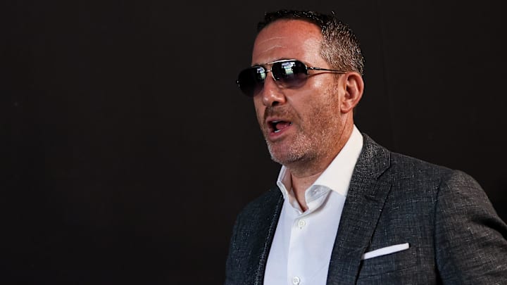 Philadelphia Eagles general manager Howie Roseman walks out of the team tunnel before a game against the Los Angeles Rams at Lincoln Financial Field.