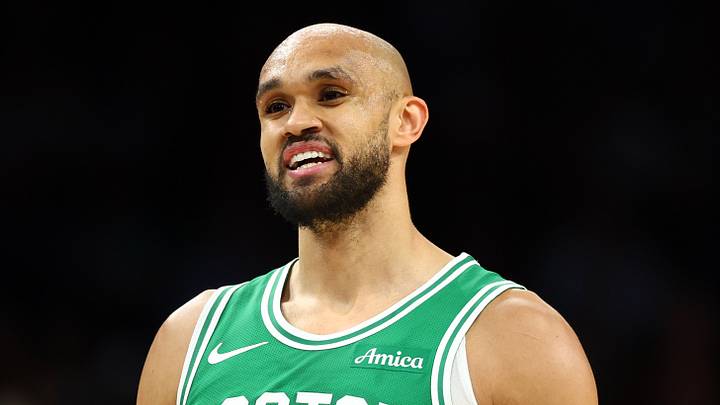 Boston Celtics guard Derrick White (9). Boston Celtics guard Derrick White (9).