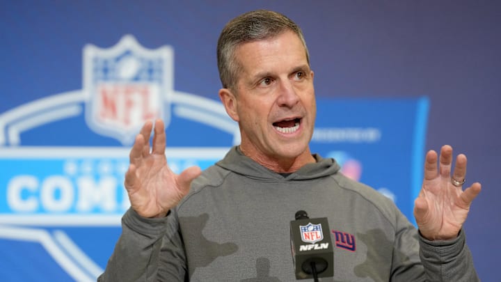New York Giants coach John Harbaugh New York Giants coach John Harbaugh