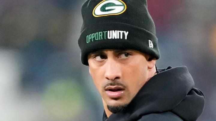 Green Bay Packers quarterback Jordan Love (10) is seen prior to the game against the Baltimore Ravens at Lambeau Field. Green Bay Packers quarterback Jordan Love (10) is seen prior to the game against the Baltimore Ravens at Lambeau Field.
