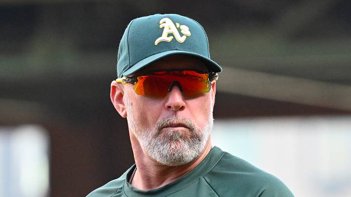 Aug 7, 2026; Boston, Massachusetts, USA; Athletics manager Mark Kotsay (7) looks on before a game against the Boston Red Sox at Fenway Park. Mandatory Credit: Eric Canha-Imagn Images Aug 7, 2026; Boston, Massachusetts, USA; Athletics manager Mark Kotsay (7) looks on before a game against the Boston Red Sox at Fenway Park. Mandatory Credit: Eric Canha-Imagn Images