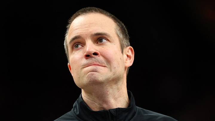 Phoenix Suns head coach Jordan Ott reacts against the Boston Celtics in the second half at Mortgage Matchup Center on February 24, 2026. Phoenix Suns head coach Jordan Ott reacts against the Boston Celtics in the second half at Mortgage Matchup Center on February 24, 2026.