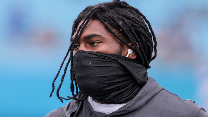 Dallas Cowboys cornerback Trevon Diggs warms up before the game against the Carolina Panthers at Bank of America Stadium. Dallas Cowboys cornerback Trevon Diggs warms up before the game against the Carolina Panthers at Bank of America Stadium.