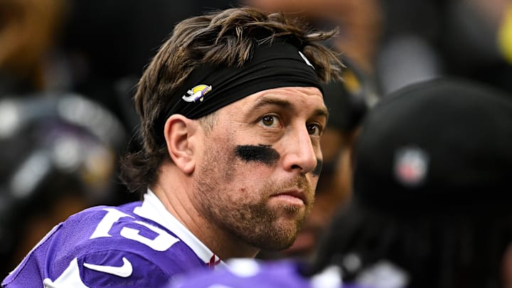 Former Carolina Panthers wide receiver Adam Thielen Former Carolina Panthers wide receiver Adam Thielen
