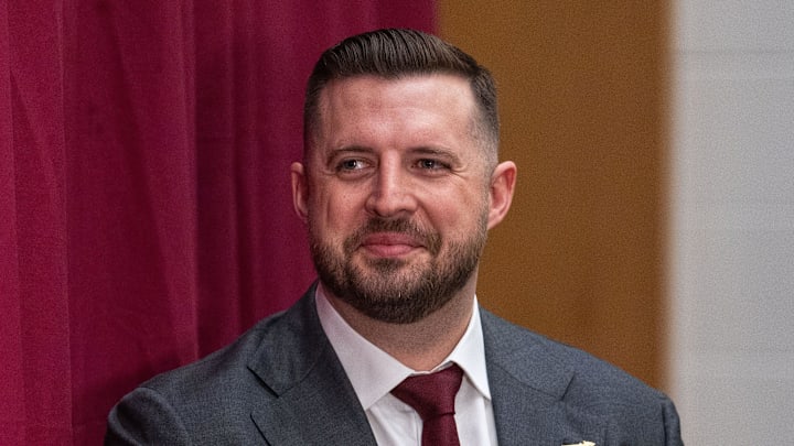 Florida State’s new head basketball coach Luke Loucks introduces himself, shares his beliefs and coaching style during a press conference Monday, March 10, 2025.