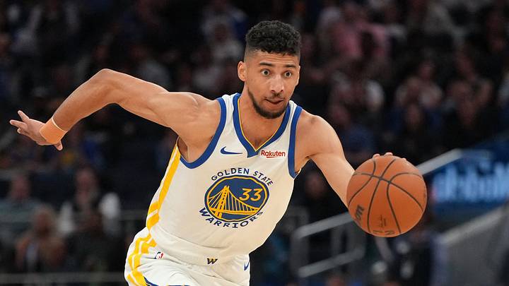 Apr 9, 2026; San Francisco, California, USA; Golden State Warriors forward Malevy Leons (33) steals the ball from Los Angeles Lakers guard Bronny James (9) in the third quarter at the Chase Center. Mandatory Credit: Cary Edmondson-Imagn Images Apr 9, 2026; San Francisco, California, USA; Golden State Warriors forward Malevy Leons (33) steals the ball from Los Angeles Lakers guard Bronny James (9) in the third quarter at the Chase Center. Mandatory Credit: Cary Edmondson-Imagn Images