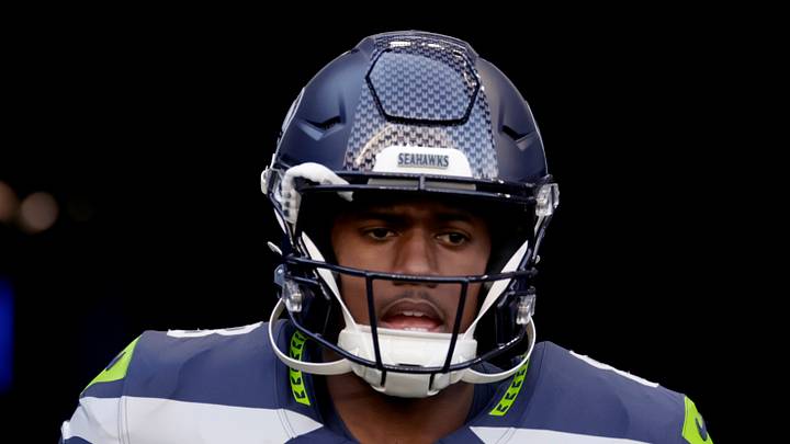 Seattle Seahawks running back Jadarian Price takes the field