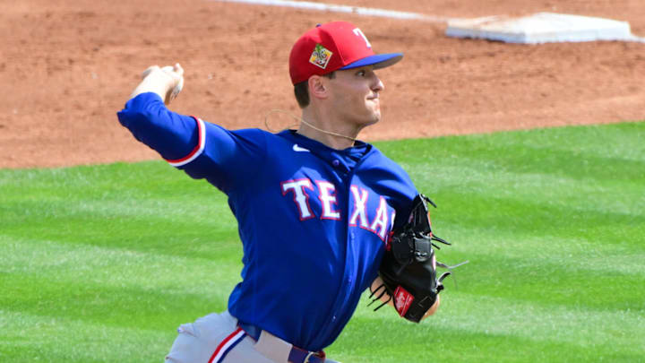 Texas Rangers pitcher Jack Leiter. Texas Rangers pitcher Jack Leiter.