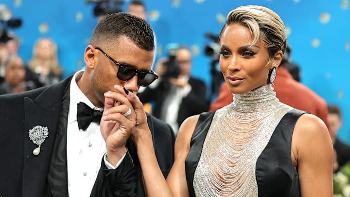New York Giants QB Russell Wilson and Ciara at the 2025 Met Gala