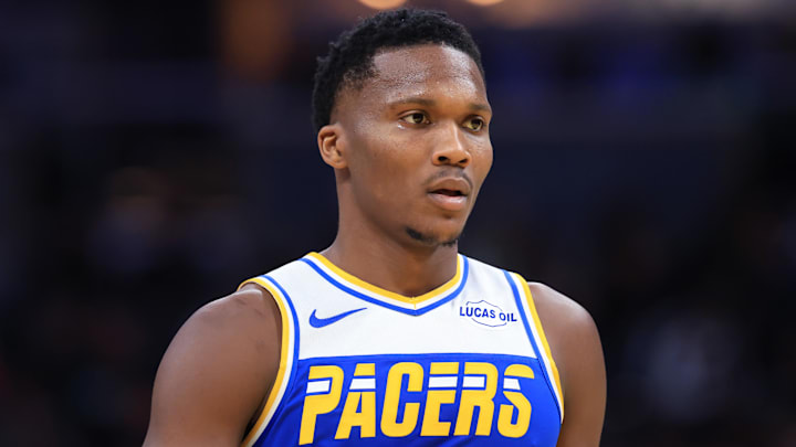 Indiana Pacers wing Bennedict Mathurin (00) during a game against the Sacramento Kings.