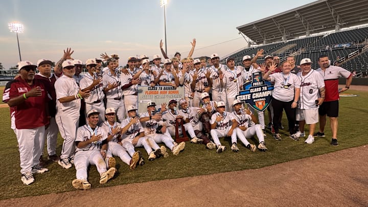 The Stoneman Douglas Eagles held off Jupiter, 3-2, to win the Class 7A state championship. The Stoneman Douglas Eagles held off Jupiter, 3-2, to win the Class 7A state championship.