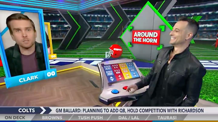Tony Reali during an episode of ESPN's "Around the Horn."