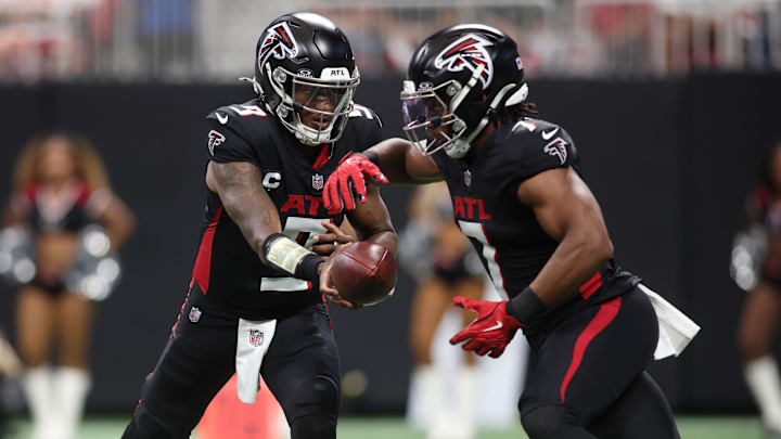 Atlanta Falcons quarterback Michael Penix Jr. and running back Bijan Robinson