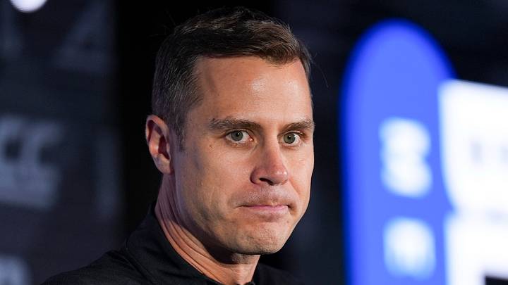 Oct 7, 2026; Charlotte, NC, USA; Duke Blue Devils head coach Jon Scheyer answers questions from the media during the ACC Tip-Off in Charlotte, NC. Mandatory Credit: Jim Dedmon-Imagn Images