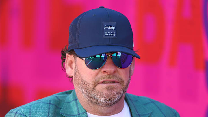 Seattle Seahawks general manager John Schneider looks on