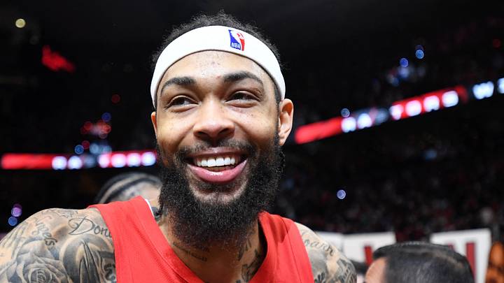 Apr 26, 2026; Toronto, Ontario, CAN;   Toronto Raptors forward Brandon Ingram (3) celebrates after a win over the Cleveland Cavaliers in game four of the first round of the 2026 NBA Playoffs at Scotiabank Arena. Mandatory Credit: Dan Hamilton-Imagn Images