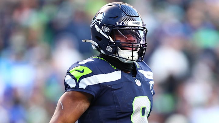 Jan 25, 2026; Seattle, WA, USA; Seattle Seahawks running back Kenneth Walker III (9) Mandatory Credit: Kevin Ng-Imagn Images