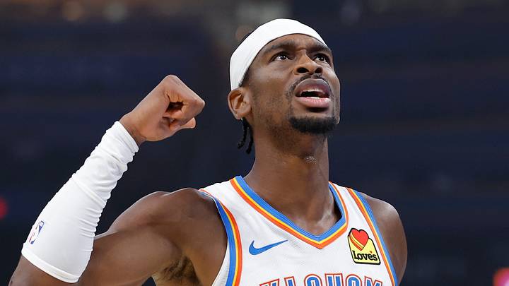 Oct 13, 2026; Oklahoma City, Oklahoma, USA; Oklahoma City Thunder guard Shai Gilgeous-Alexander (2) reacts after an officials call against the team during the first quarter at Paycom Center. Mandatory Credit: Alonzo Adams-Imagn Images Oct 13, 2026; Oklahoma City, Oklahoma, USA; Oklahoma City Thunder guard Shai Gilgeous-Alexander (2) reacts after an officials call against the team during the first quarter at Paycom Center. Mandatory Credit: Alonzo Adams-Imagn Images