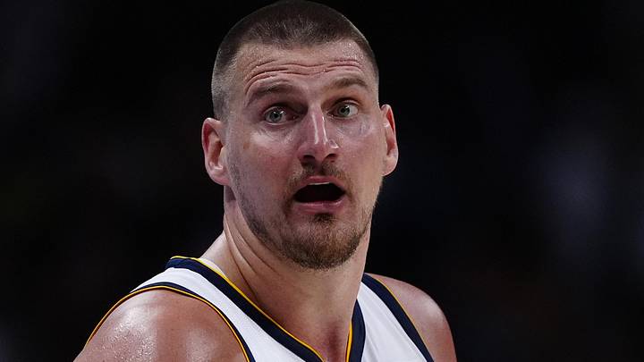 Apr 11, 2025; Denver, Colorado, USA; Denver Nuggets center Nikola Jokic (15) reacts in the fourth quarter against the Memphis Grizzlies at Ball Arena. Mandatory Credit: Ron Chenoy-Imagn Images Apr 11, 2025; Denver, Colorado, USA; Denver Nuggets center Nikola Jokic (15) reacts in the fourth quarter against the Memphis Grizzlies at Ball Arena. Mandatory Credit: Ron Chenoy-Imagn Images