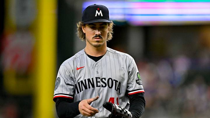 Jun 18, 2026; Arlington, Texas, USA; Minnesota Twins starting pitcher Joe Ryan (41) comes off the field after he pitches against the Texas Rangers during the third inning at Globe Life Field. Mandatory Credit: Jerome Miron-Imagn Images Jun 18, 2026; Arlington, Texas, USA; Minnesota Twins starting pitcher Joe Ryan (41) comes off the field after he pitches against the Texas Rangers during the third inning at Globe Life Field. Mandatory Credit: Jerome Miron-Imagn Images