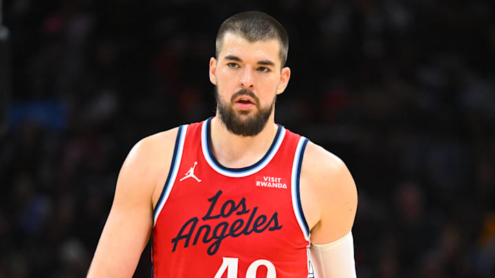 Los Angeles Clippers center Ivica Zubac (40) during a game against the Cleveland Cavaliers.