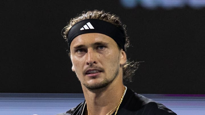 Alexander Zverev of Germany celebrates during his match Alexander Zverev of Germany celebrates during his match