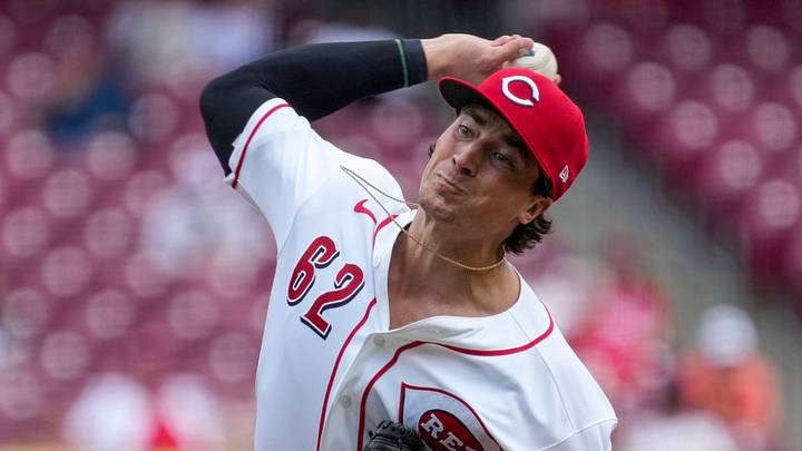 Cincinnati Reds pitcher Kyle Nicolas (62) throws a pitch