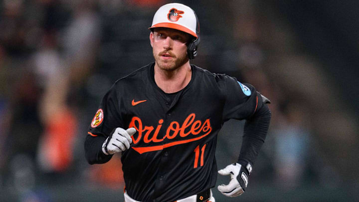 Jul 29, 2024; Baltimore, Maryland, USA; Baltimore Orioles third baseman Jordan Westburg (11) rounds second base after hitting a home run during the second inning against the Toronto Blue Jays at Oriole Park at Camden Yards Jul 29, 2024; Baltimore, Maryland, USA; Baltimore Orioles third baseman Jordan Westburg (11) rounds second base after hitting a home run during the second inning against the Toronto Blue Jays at Oriole Park at Camden Yards
