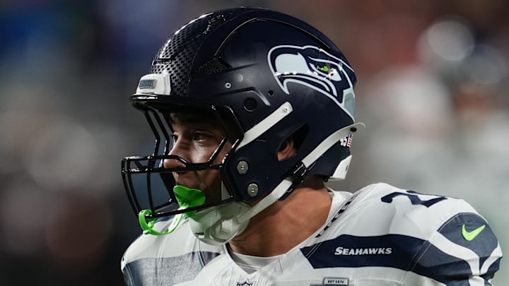 Seattle Seahawks running back Zach Charbonnet rushes the ball against the San Francisco 49ers. Seattle Seahawks running back Zach Charbonnet rushes the ball against the San Francisco 49ers.
