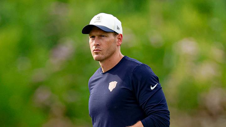 Jul 31, 2026; Lake Forest, IL, USA; Chicago Bears head coach Ben Johnson Jul 31, 2026; Lake Forest, IL, USA; Chicago Bears head coach Ben Johnson