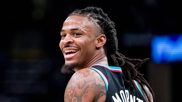 Memphis Grizzlies point guard Ja Morant (12) smiles
