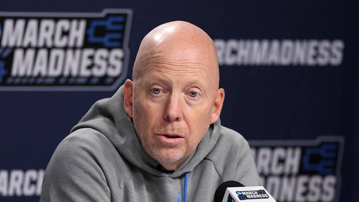 Mar 19, 2026; Philadelphia, PA, USA; UCLA Bruins head coach Mick Cronin speaks with the media before a practice session ahead of the first round of the men's 2026 NCAA Tournament at Xfinity Mobile Arena. Mandatory Credit: Bill Streicher-Imagn Images Mar 19, 2026; Philadelphia, PA, USA; UCLA Bruins head coach Mick Cronin speaks with the media before a practice session ahead of the first round of the men's 2026 NCAA Tournament at Xfinity Mobile Arena. Mandatory Credit: Bill Streicher-Imagn Images