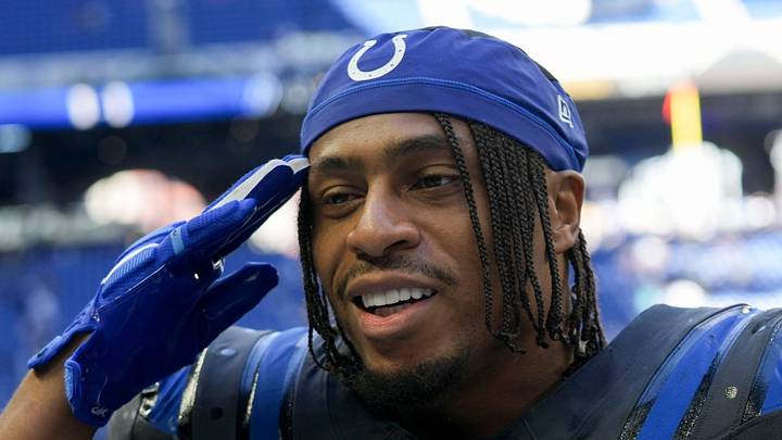 Indianapolis Colts running back Jonathan Taylor walks off the field Indianapolis Colts running back Jonathan Taylor walks off the field